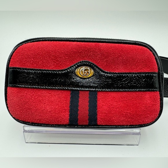 Gucci - Authentic - Red /Black BumBag / Sling / Belt bag - Like New - Picture 12 of 14